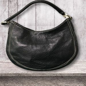 Ann Taylor Leather Pebbled Black Bag EUC